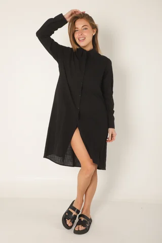 Camisa Larga Blady Lino GUK70094 - Vista 6