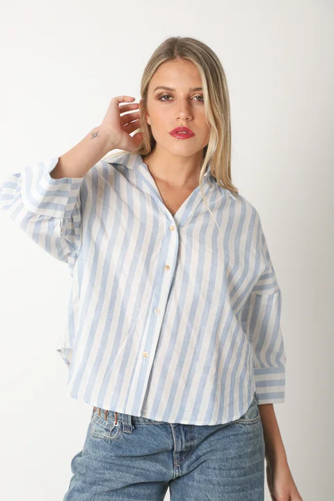 Camisa CRAYON Rayada c/ Manga 3/4 GUK70187