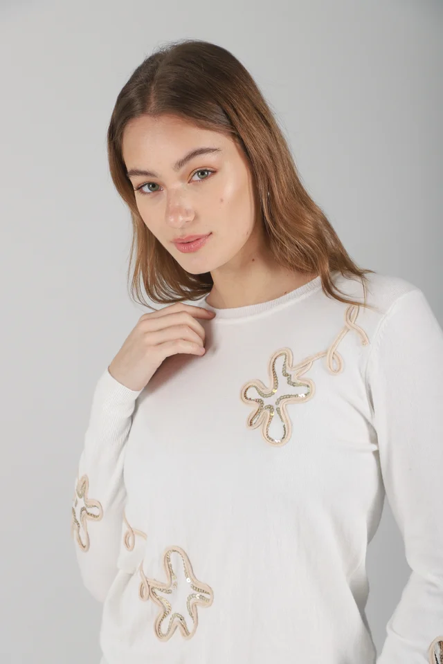 Sweater FENNY Bremer Bordado c/ Lentejuelas GUL682