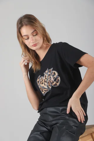 Remera Amplia LOVE PRINT GU87350 - Vista 5