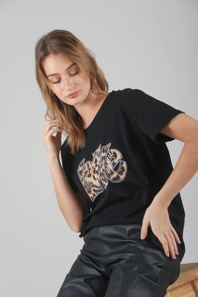 Remera Amplia LOVE PRINT GU87350