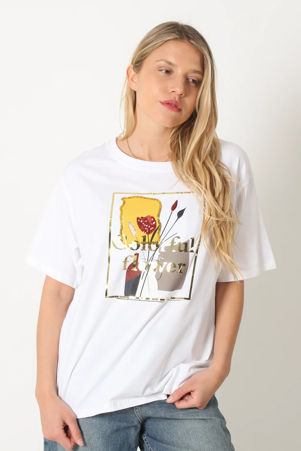 Remeron COLORFULL FLOWER C/ Lentejuelas GU997