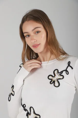 Sweater FENNY Bremer Bordado c/ Lentejuelas GUL682 - Vista 5