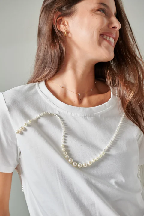 Remera Perlitas GU5097