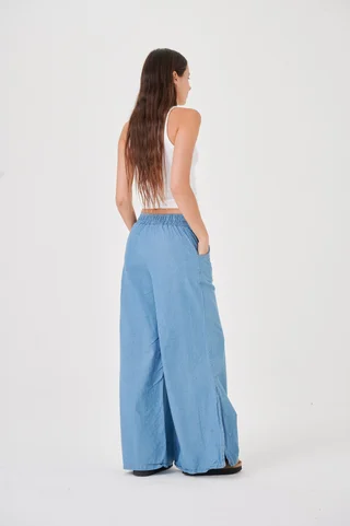 Maxi Palazo Denim Light Blue - Vista 3