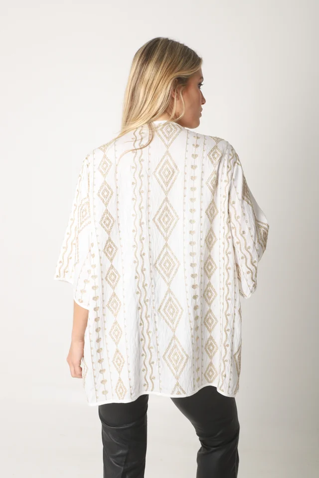 Kimono MUNAY Lino bordado GUK70165