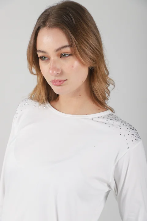 Remera Moon Modal Soft Strass