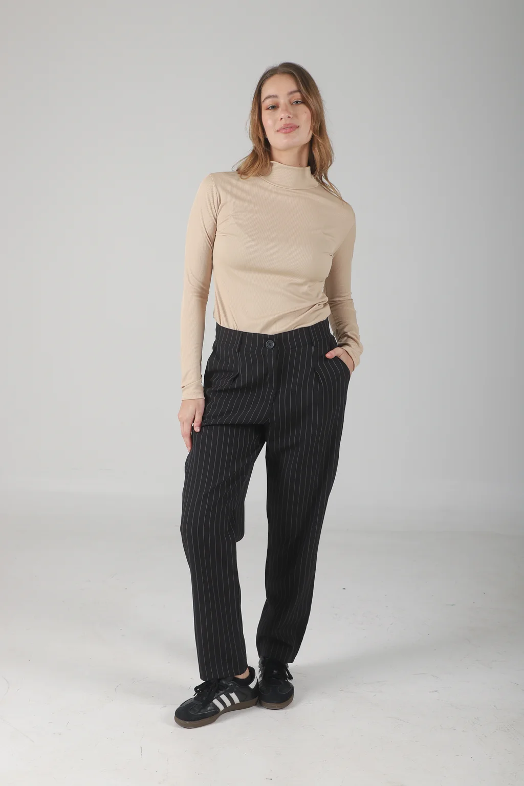 Pantalon Fancy Sastrero Rayado Pinzas