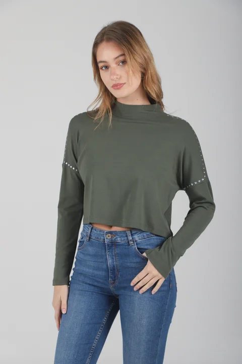 Media Polera KANDER Algodon con Tachas