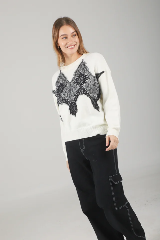 Sweater Zama Bremer C/ Encaje GUL667