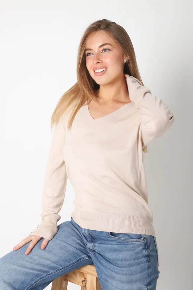 Sweater GUINEA HILO Escote V Media Estacion GUL684