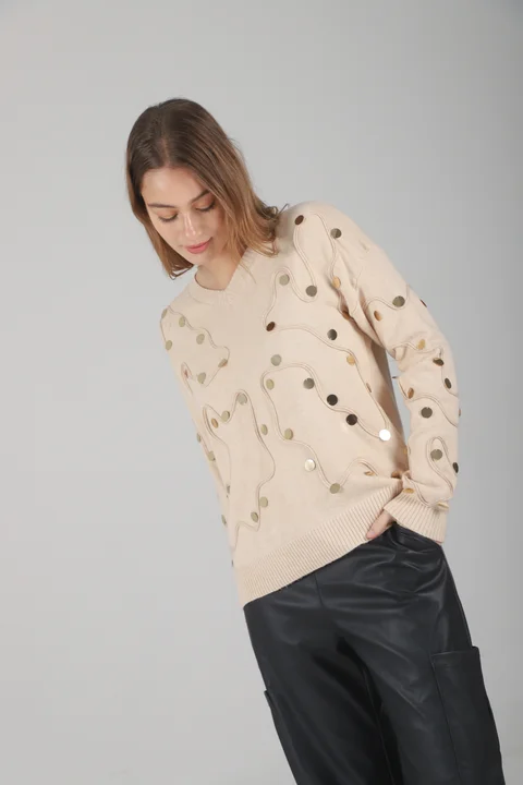 Sweater Pelican Bremer c/ Bordado y Aplique GUL678