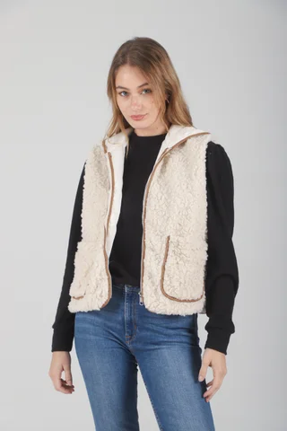 Chaleco Otawa Corderito Forrado C/ Bolsillos y Capucha GU70069 - Vista 2