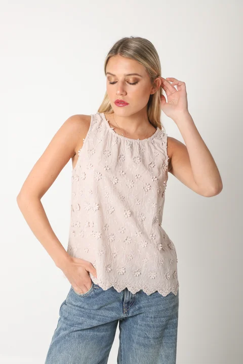 Musculosa CATTANIA  Bordada GU5157