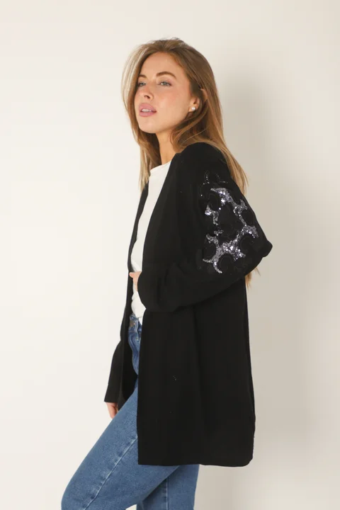 Kimono KEANE Lino Grueso Bordado c/ Lentejuelas GU94666