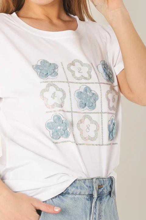 Remera Oversize Tateti con Brillos GU87351