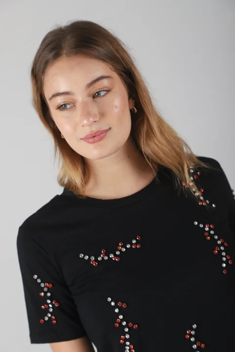 Remera KAITI C/ Piedras Colores GUK70071