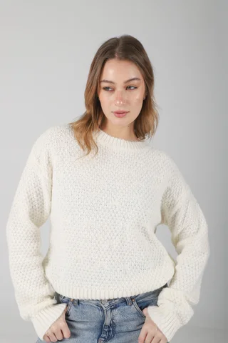 Sweater Guiboa Tejido Grueso Liso GU81333 - Vista 3