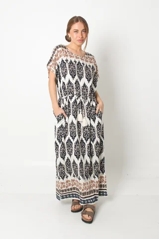 Vestido SEGOVIA LINO BULGARO Con Lazo GU5767 - Vista 1