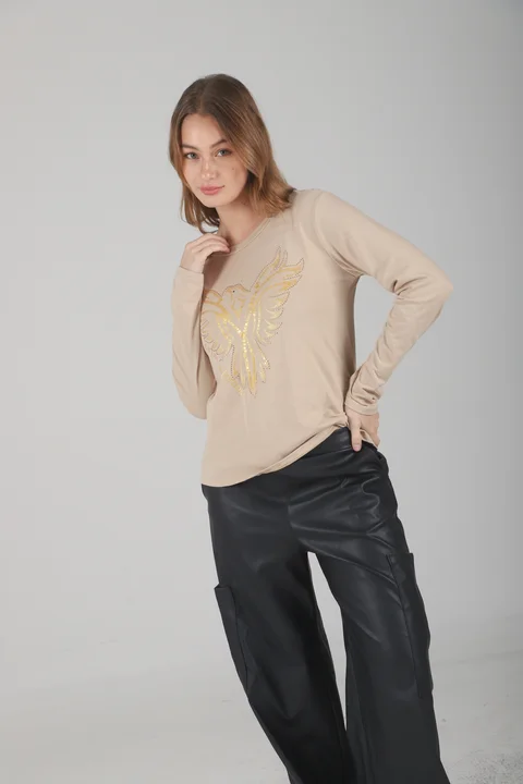 Remera Golden Eagle c/ strass GUK70057