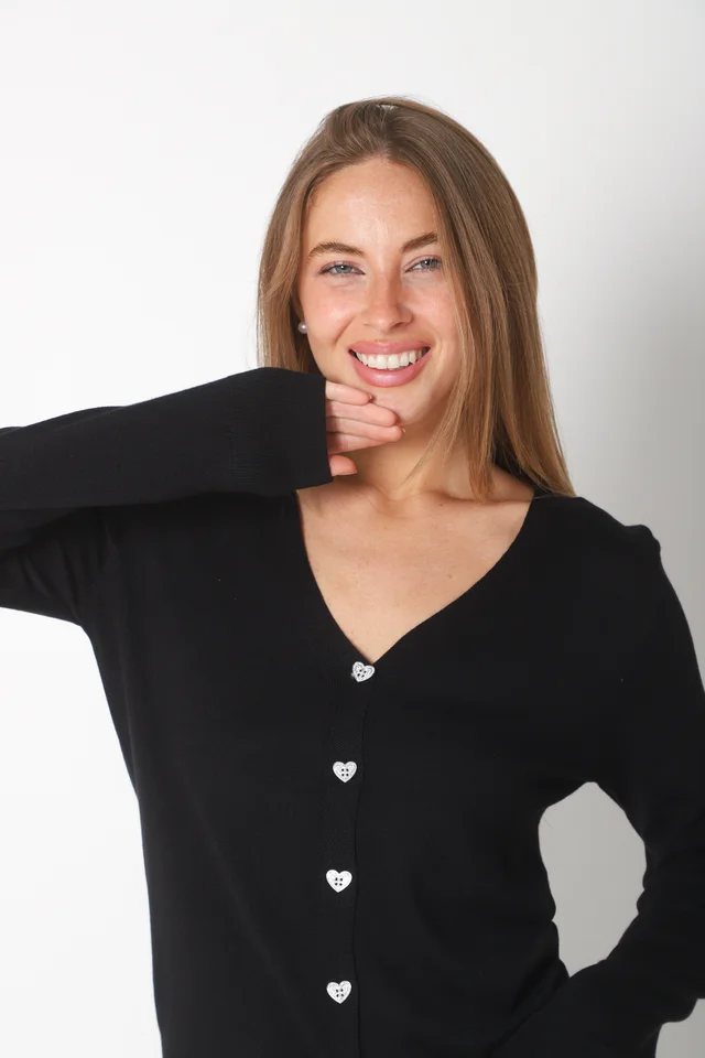 Saquito HILO Media Estacion Boton Corazon c/ Strass GUL683