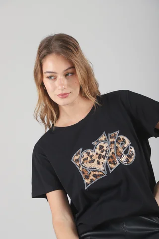 Remera Amplia LOVE PRINT GU87350 - Vista 3