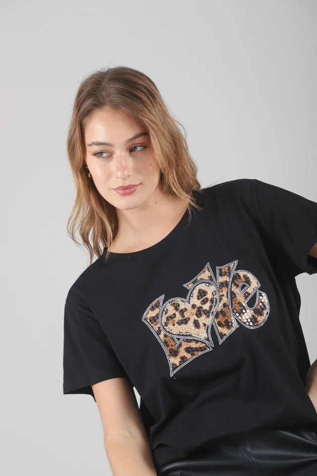 Remera Amplia LOVE PRINT GU87350
