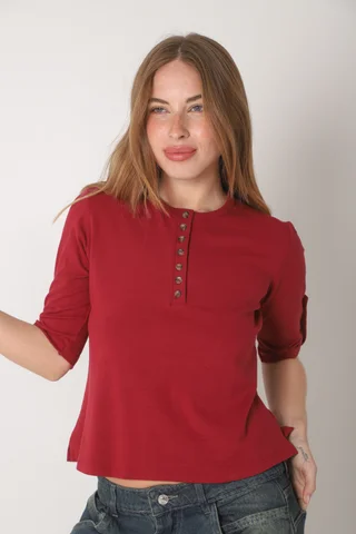 Remera AMANDA Abotonada - Vista 1