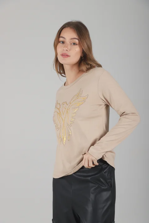 Remera Golden Eagle c/ strass GUK70057