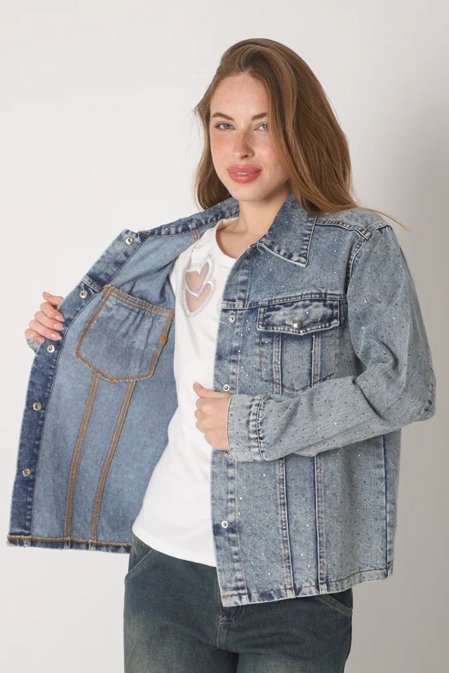 Campera Vasel Jean con Strass GU70021