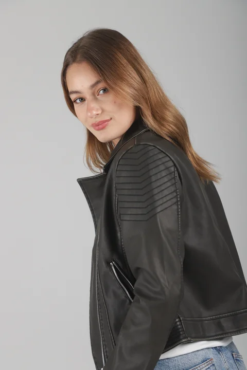 Campera Cartney Cruzada Eco Cuero GU78304