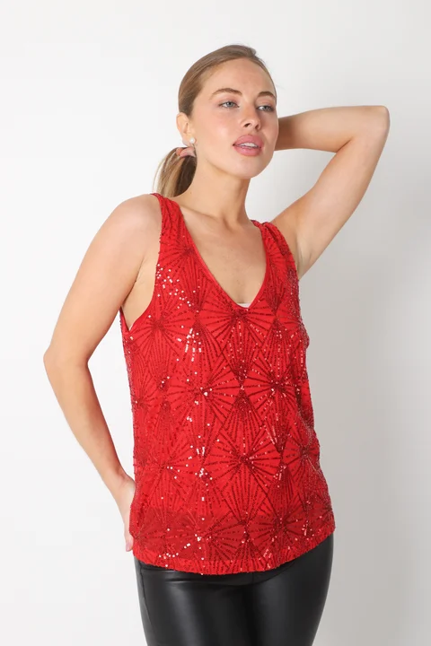 Musculosa ROCHESTER c/ lentejuelas GU5197