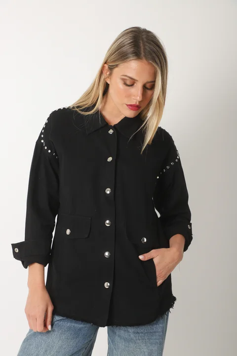 Camisaco RAPSODY gabardina c/tachas GUK70170