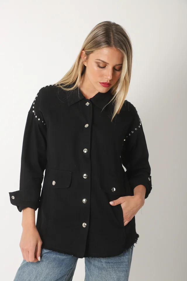 Camisaco RAPSODY gabardina c/tachas GUK70170