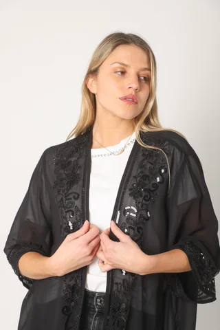 Kimono Gasa Bordado Zagrev GUK70044 - Vista 1