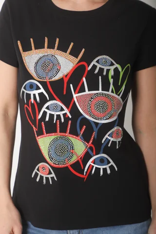 Remera ART C/ Piedras GU7484 - Vista 2