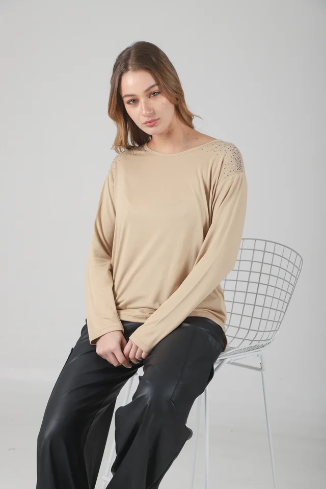 Remera Moon Modal Soft Strass