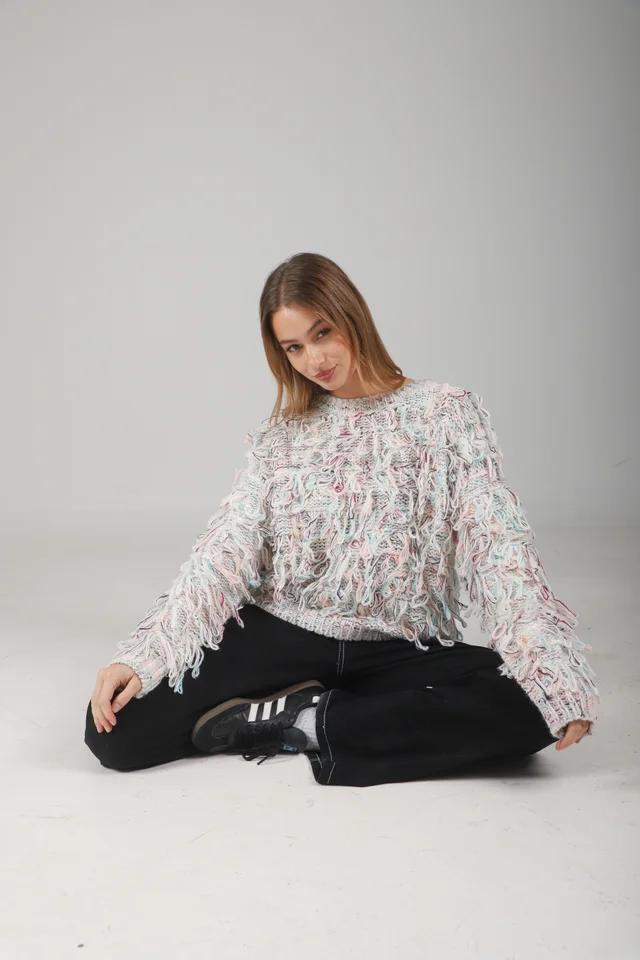 Sweater MALIBU Tejido Grueso c/ Flecos GUL74222