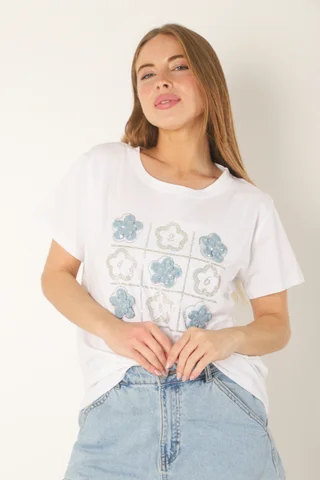 Remera Oversize Tateti con Brillos GU87351 - Vista 3