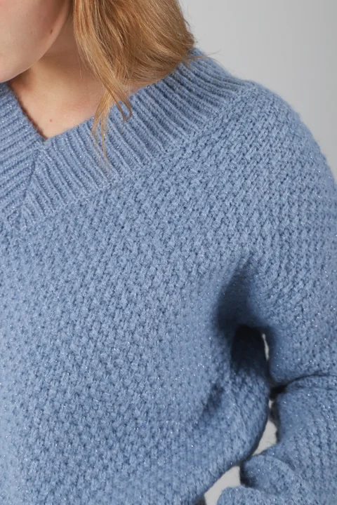 Sweater Kiria Escote V Tejido Grueso GU81330