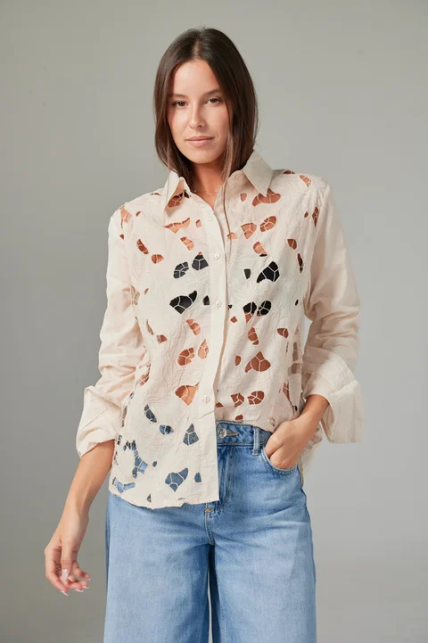 Camisa Margareth Broderie GUK4113