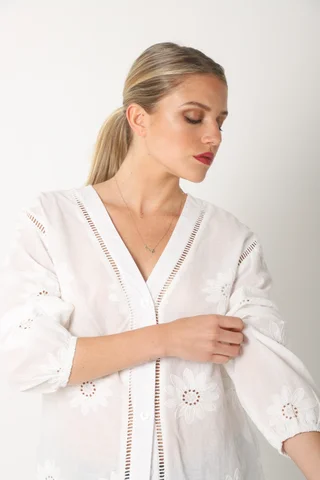 Blusa CANEA c/bordado GUK70190 - Vista 3