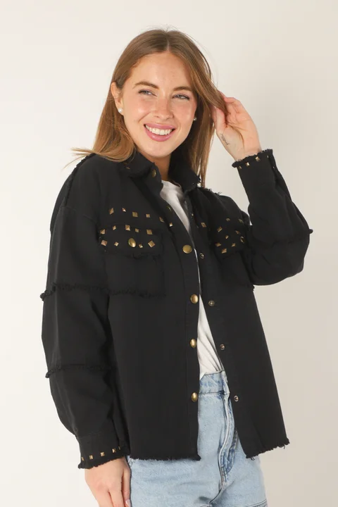 Camisa Dalhi Gabardina con Tachas GUK4099