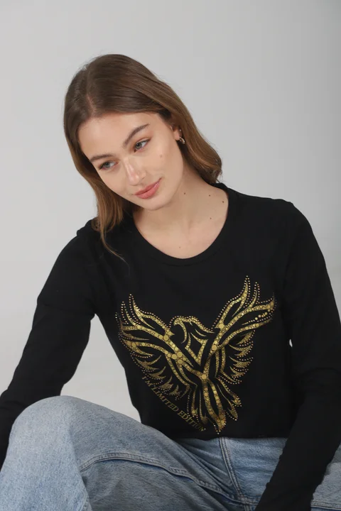 Remera Golden Eagle c/ strass GUK70057