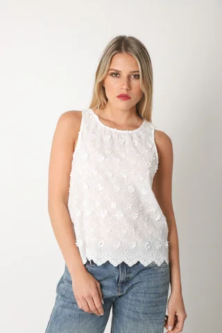 Musculosa CATTANIA  Bordada GU5157 - Vista 2