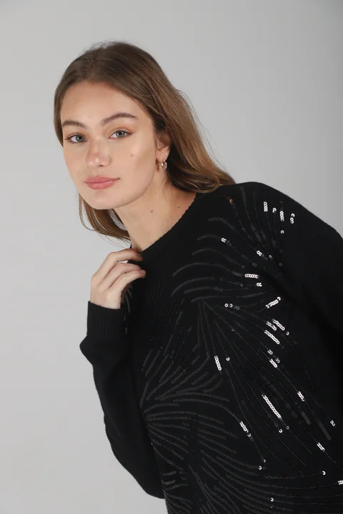 Sweater Belair Bremer con Lentejuelas Bordadas GUL676