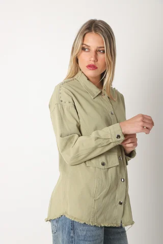 Camisaco RAPSODY gabardina c/tachas GUK70170 - Vista 4