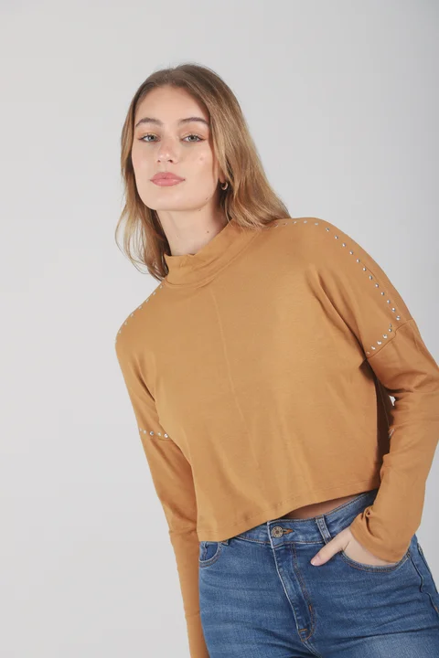 Media Polera KANDER Algodon con Tachas