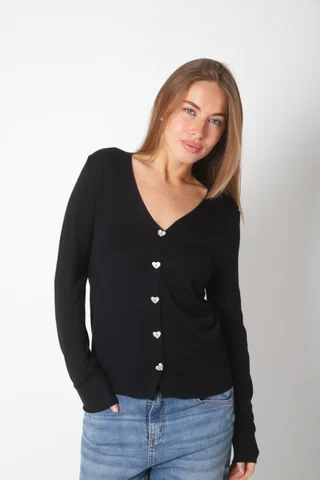 Saquito HILO Media Estacion Boton Corazon c/ Strass GUL683 - Vista 1