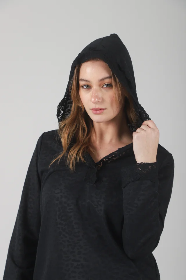 Remera Florentin c/ Capucha y Encaje GUK70067